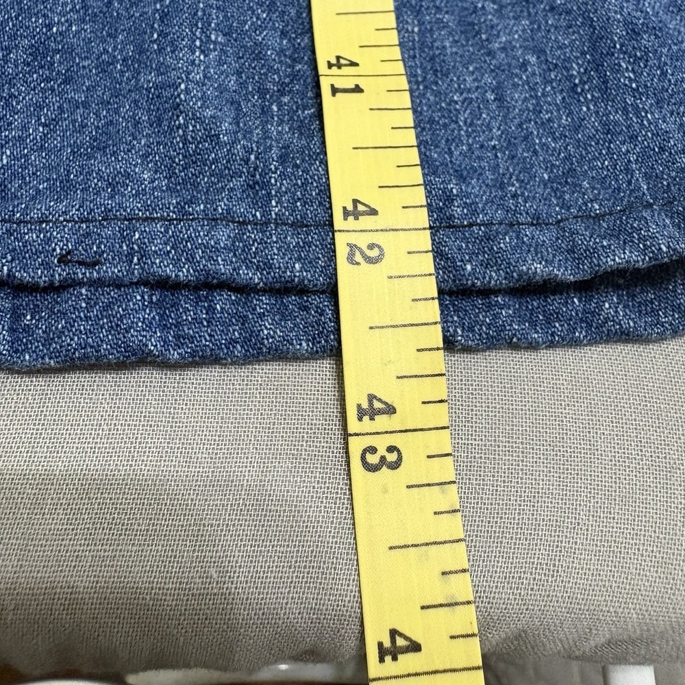 Vintage Bill Blass Jeans Denim Overall Dress Midi Pockets XS S - Picture 13 of 13